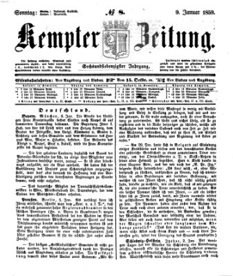 Kemptner Zeitung Sonntag 9. Januar 1859