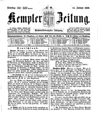 Kemptner Zeitung Dienstag 11. Januar 1859