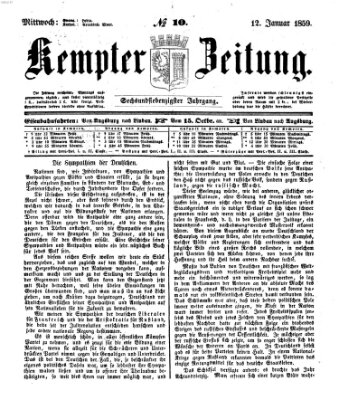 Kemptner Zeitung Mittwoch 12. Januar 1859