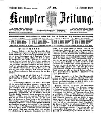 Kemptner Zeitung Freitag 14. Januar 1859