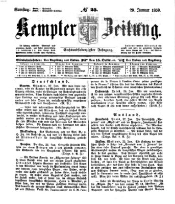 Kemptner Zeitung Samstag 29. Januar 1859