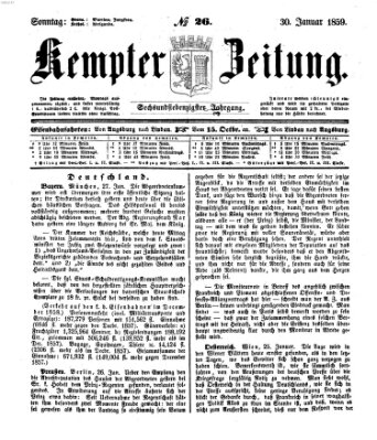 Kemptner Zeitung Sonntag 30. Januar 1859