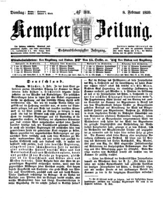 Kemptner Zeitung Dienstag 8. Februar 1859