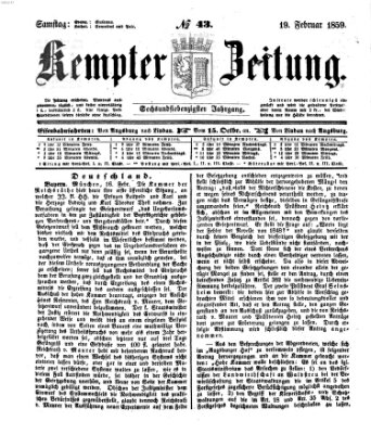 Kemptner Zeitung Samstag 19. Februar 1859