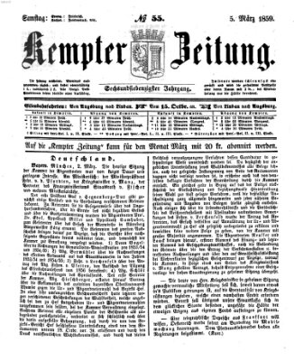 Kemptner Zeitung Samstag 5. März 1859