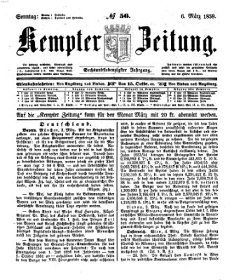 Kemptner Zeitung Sonntag 6. März 1859