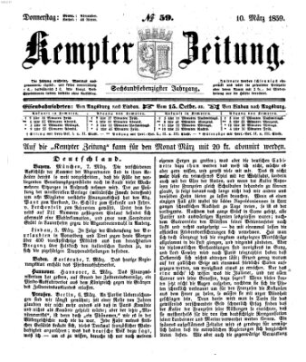 Kemptner Zeitung Donnerstag 10. März 1859