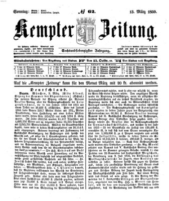 Kemptner Zeitung Sonntag 13. März 1859