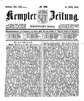 Kemptner Zeitung Freitag 18. März 1859