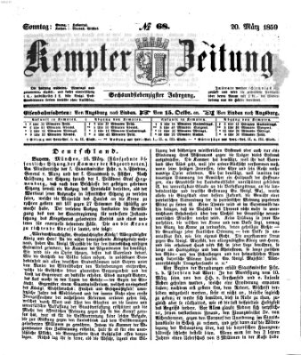 Kemptner Zeitung Sonntag 20. März 1859