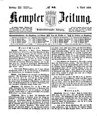 Kemptner Zeitung Freitag 8. April 1859