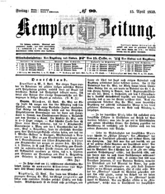 Kemptner Zeitung Freitag 15. April 1859