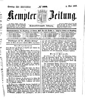 Kemptner Zeitung Sonntag 8. Mai 1859