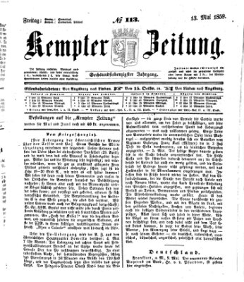 Kemptner Zeitung Freitag 13. Mai 1859