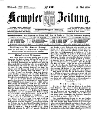 Kemptner Zeitung Mittwoch 18. Mai 1859