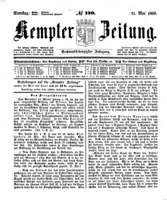 Kemptner Zeitung Samstag 21. Mai 1859