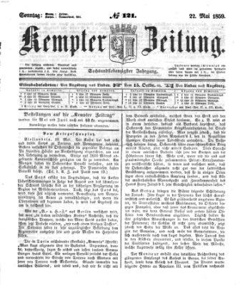 Kemptner Zeitung Sonntag 22. Mai 1859