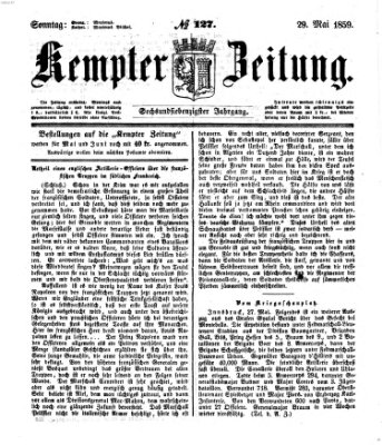 Kemptner Zeitung Sonntag 29. Mai 1859