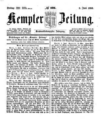 Kemptner Zeitung Freitag 3. Juni 1859