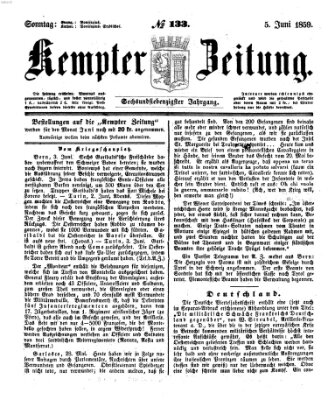 Kemptner Zeitung Sonntag 5. Juni 1859