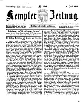 Kemptner Zeitung Donnerstag 9. Juni 1859