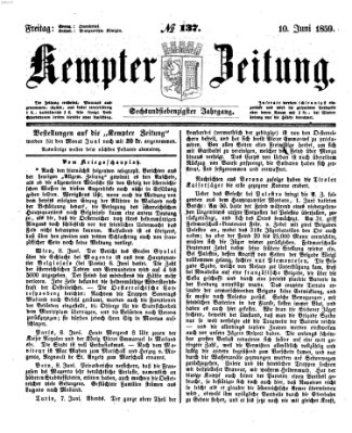 Kemptner Zeitung Freitag 10. Juni 1859