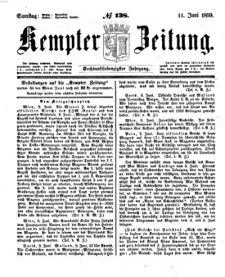 Kemptner Zeitung Samstag 11. Juni 1859