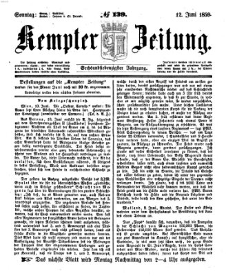 Kemptner Zeitung Sonntag 12. Juni 1859