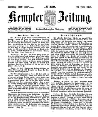 Kemptner Zeitung Sonntag 26. Juni 1859