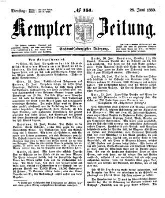 Kemptner Zeitung Dienstag 28. Juni 1859