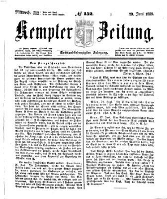 Kemptner Zeitung Mittwoch 29. Juni 1859