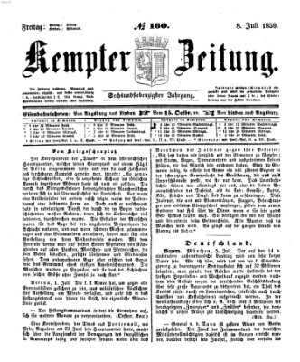 Kemptner Zeitung Freitag 8. Juli 1859