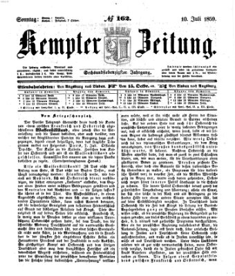 Kemptner Zeitung Sonntag 10. Juli 1859