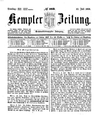 Kemptner Zeitung Dienstag 12. Juli 1859