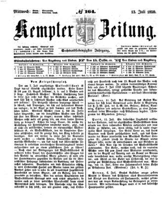 Kemptner Zeitung Mittwoch 13. Juli 1859