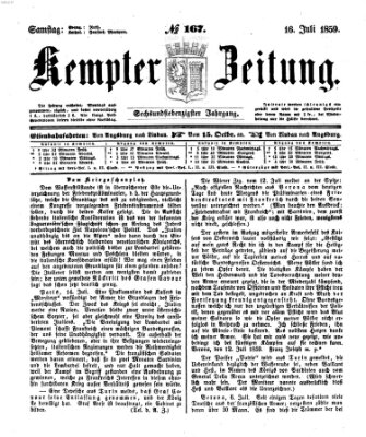 Kemptner Zeitung Samstag 16. Juli 1859