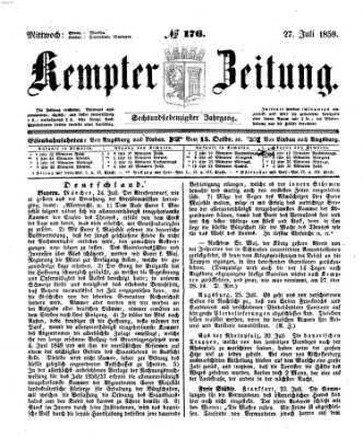 Kemptner Zeitung Mittwoch 27. Juli 1859