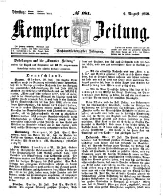 Kemptner Zeitung Dienstag 2. August 1859