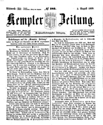 Kemptner Zeitung Mittwoch 3. August 1859