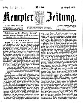 Kemptner Zeitung Freitag 12. August 1859