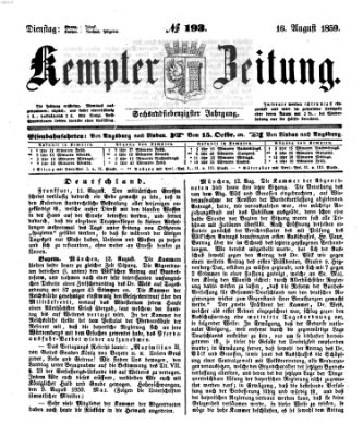 Kemptner Zeitung Dienstag 16. August 1859