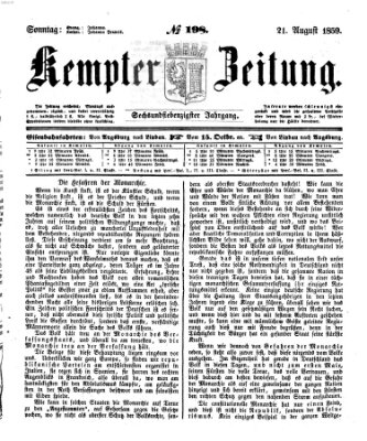 Kemptner Zeitung Sonntag 21. August 1859