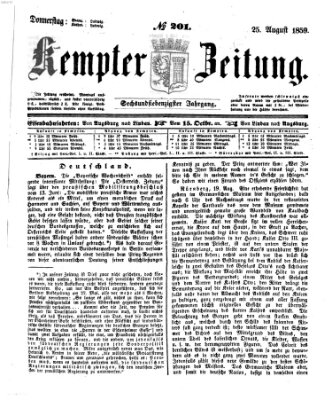 Kemptner Zeitung Donnerstag 25. August 1859