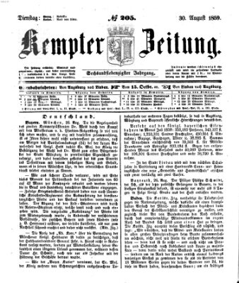 Kemptner Zeitung Dienstag 30. August 1859