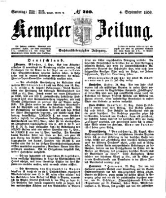 Kemptner Zeitung Sonntag 4. September 1859