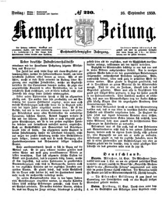 Kemptner Zeitung Freitag 16. September 1859