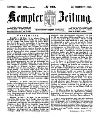 Kemptner Zeitung Dienstag 20. September 1859