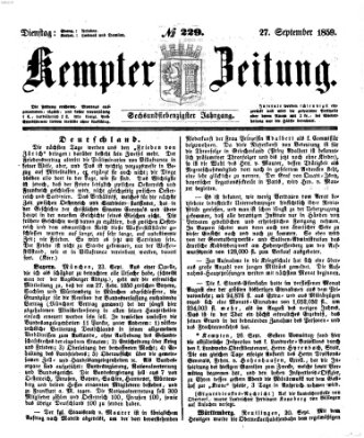 Kemptner Zeitung Dienstag 27. September 1859