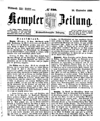 Kemptner Zeitung Mittwoch 28. September 1859