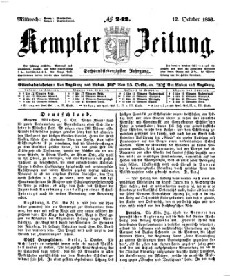 Kemptner Zeitung Mittwoch 12. Oktober 1859